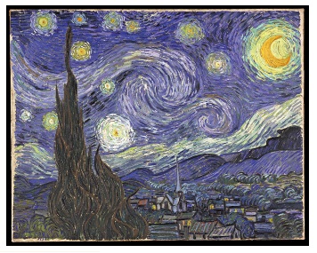 'Starry Night' by Vincent van Gogh: Based on his intense bursts of artistic productivity (in one 2-month period in 1889 he produced 60 paintings), personal writings, and behavior (including cutting off his own ear), it is commonly thought that van Gogh suffered from bipolar disorder. He committed suicide at age 37.
