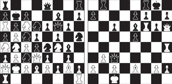 Experience matters: Experienced chess players can recall the positions of the game on the right much better than can chess novices. But the experts do no better than the novices in remembering the positions on the left, which cannot occur in a real game.