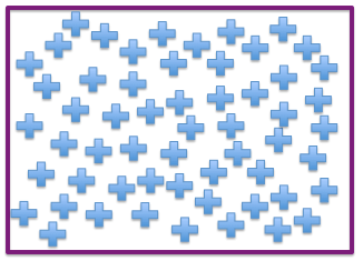 Image of a screen with blue crosses and no blue L.