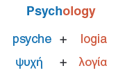 The two Greek words that are the origin of the word psychology.